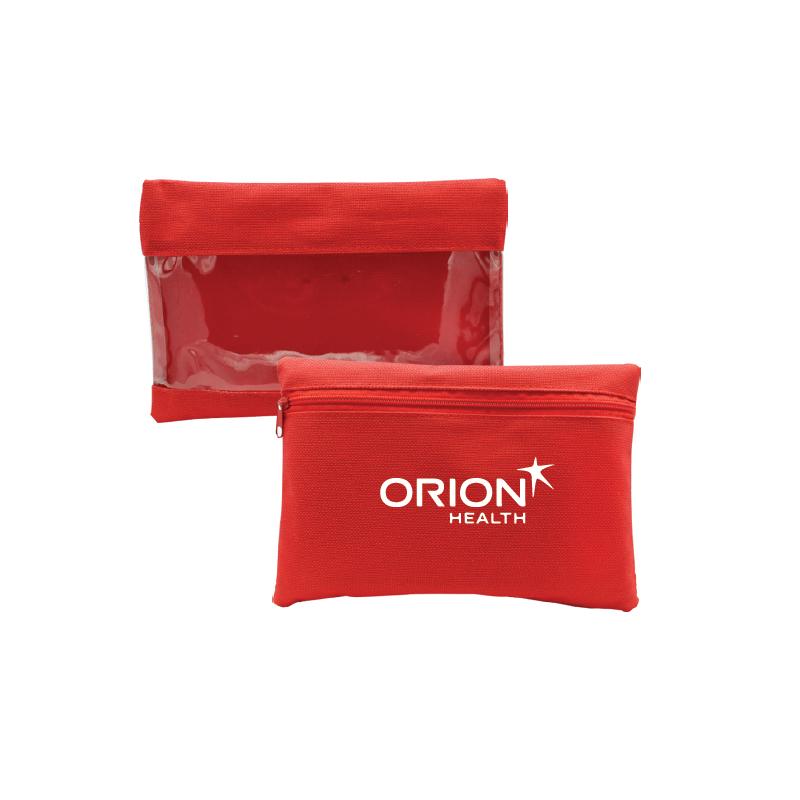 Zipper Pouch with Transparent Window With Logo